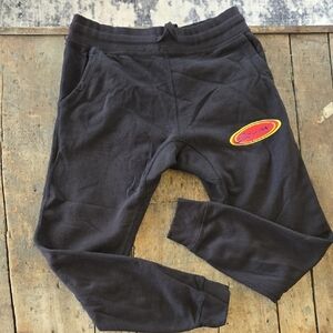 Black Kids Joggers with Colorful Oval Accent